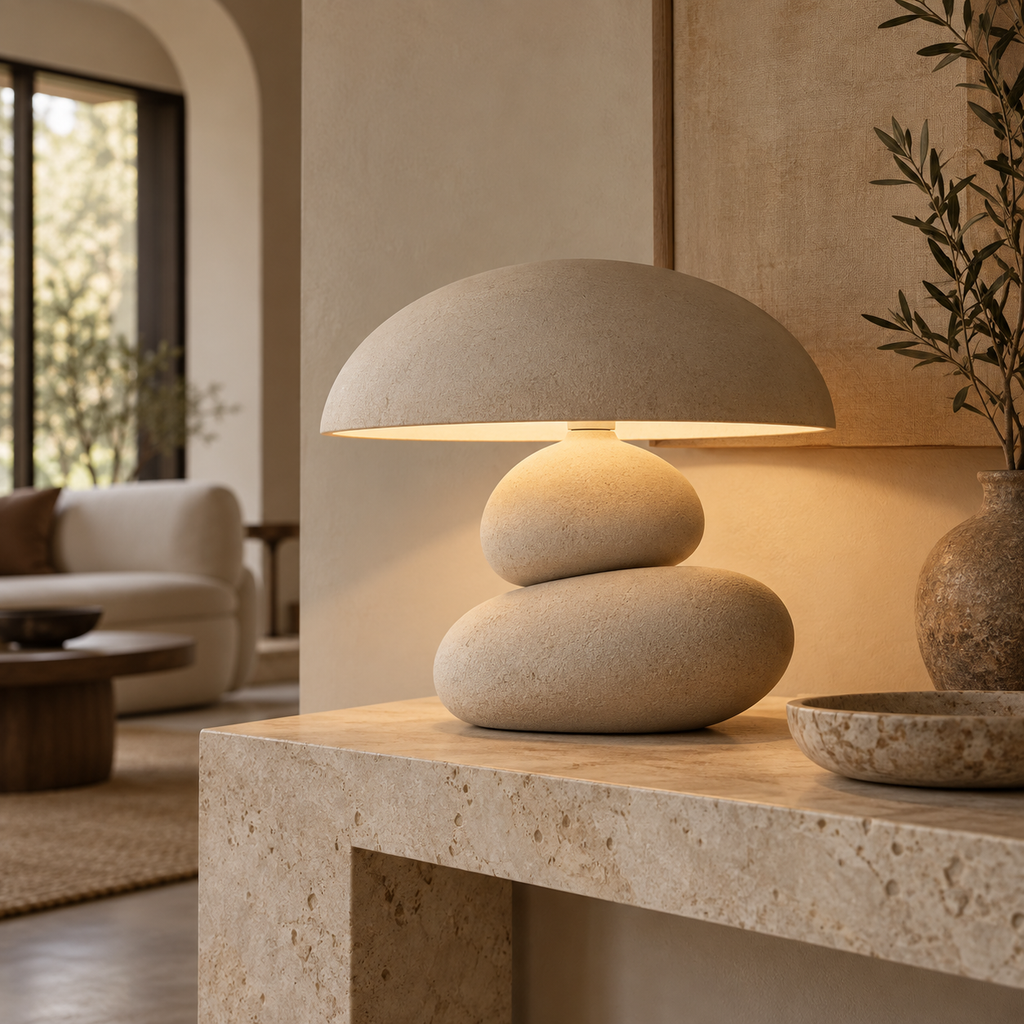 PebbleGlow Sculptural Lamp detail view